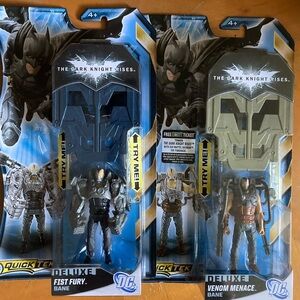 Batman Dark Knight Rises Movie Deluxe 2 Figure Bane Lot, QuickTek 2012 Mattel